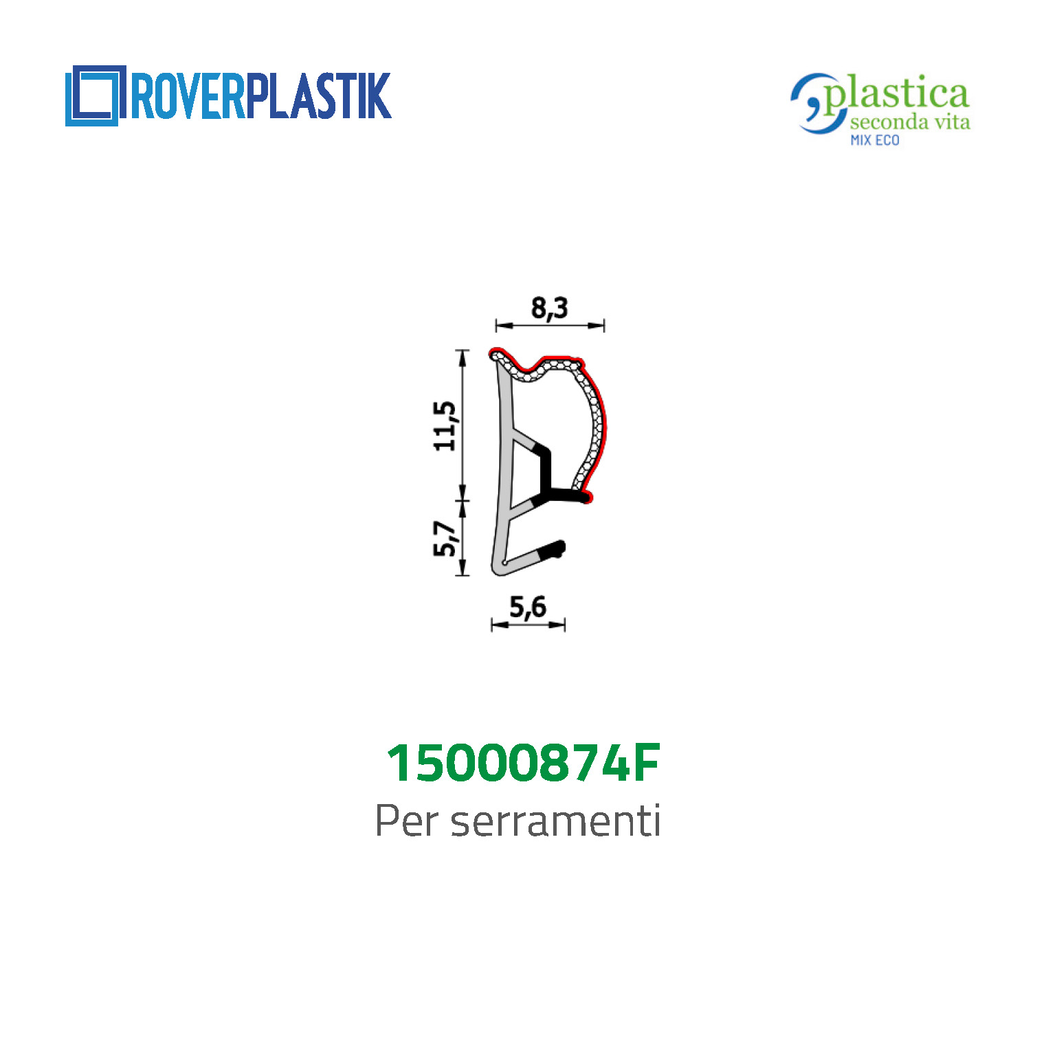 Guarnizione per finestre – 15000874F