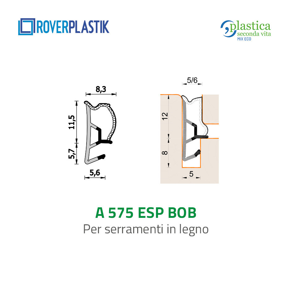 Guarnizione per finestre in legno – 575 ESP BOB