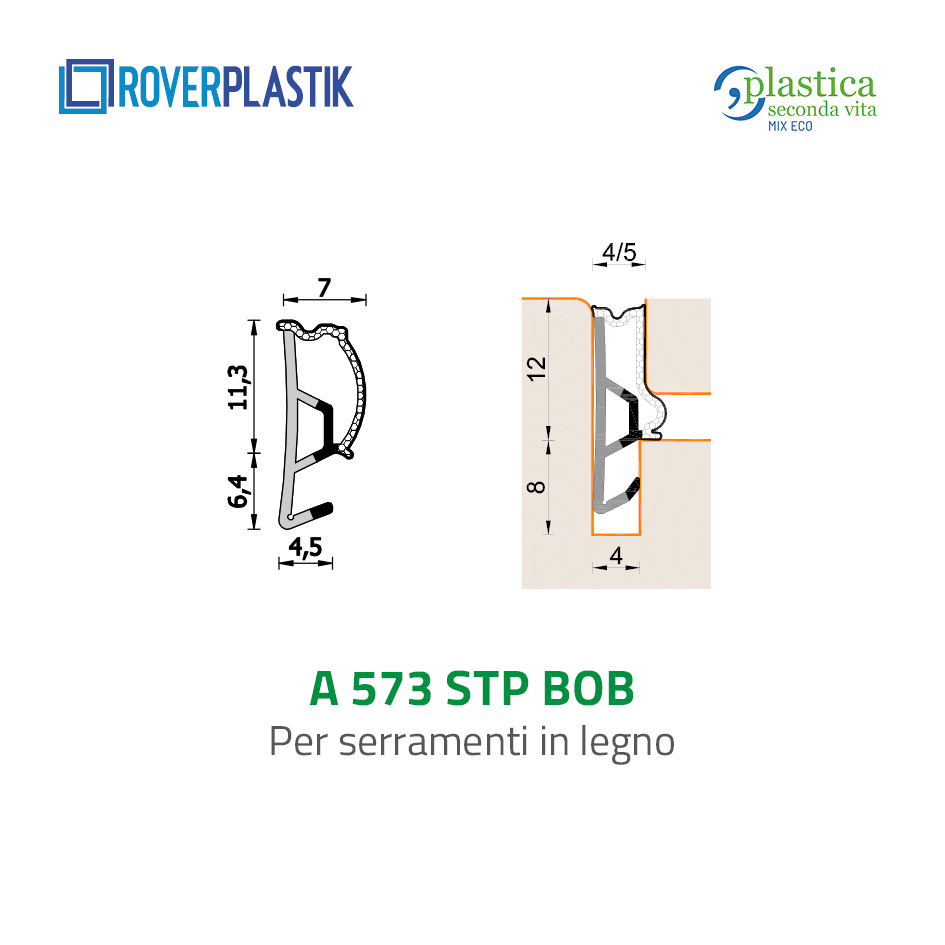 Guarnizione per finestre in legno – 573 STP BOB
