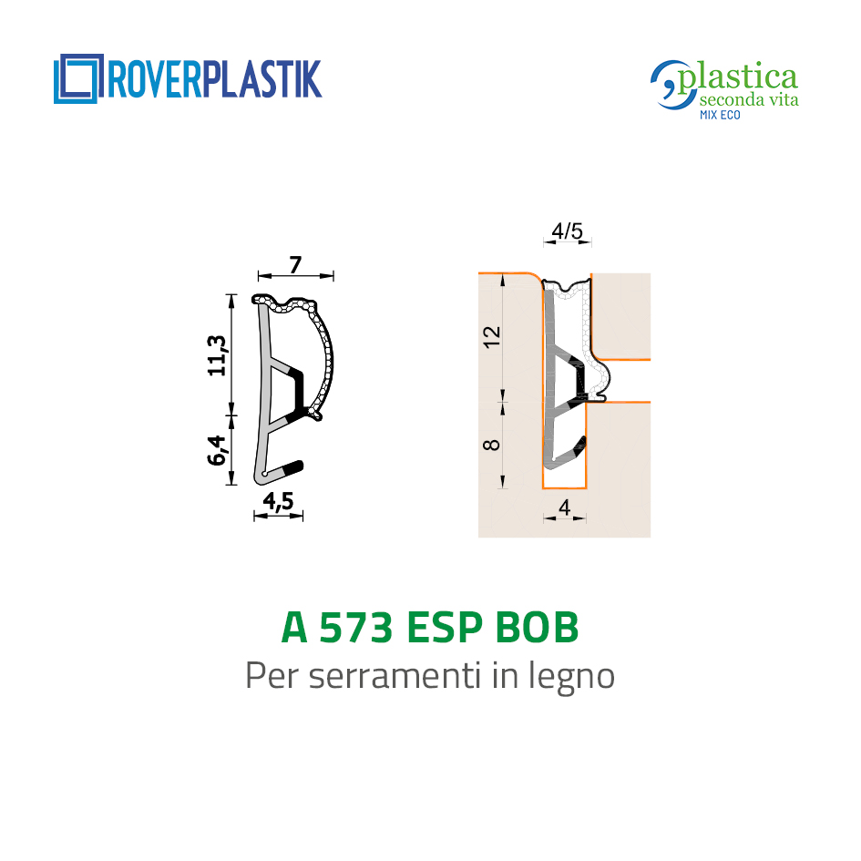 Guarnizione per finestre in legno – 573 ESP BOB