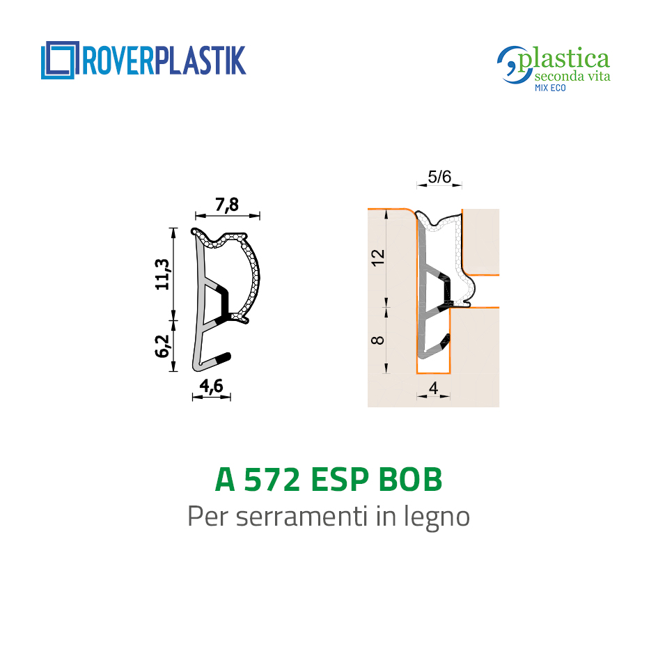 Guarnizione per finestre in legno – 572 ESP BOB