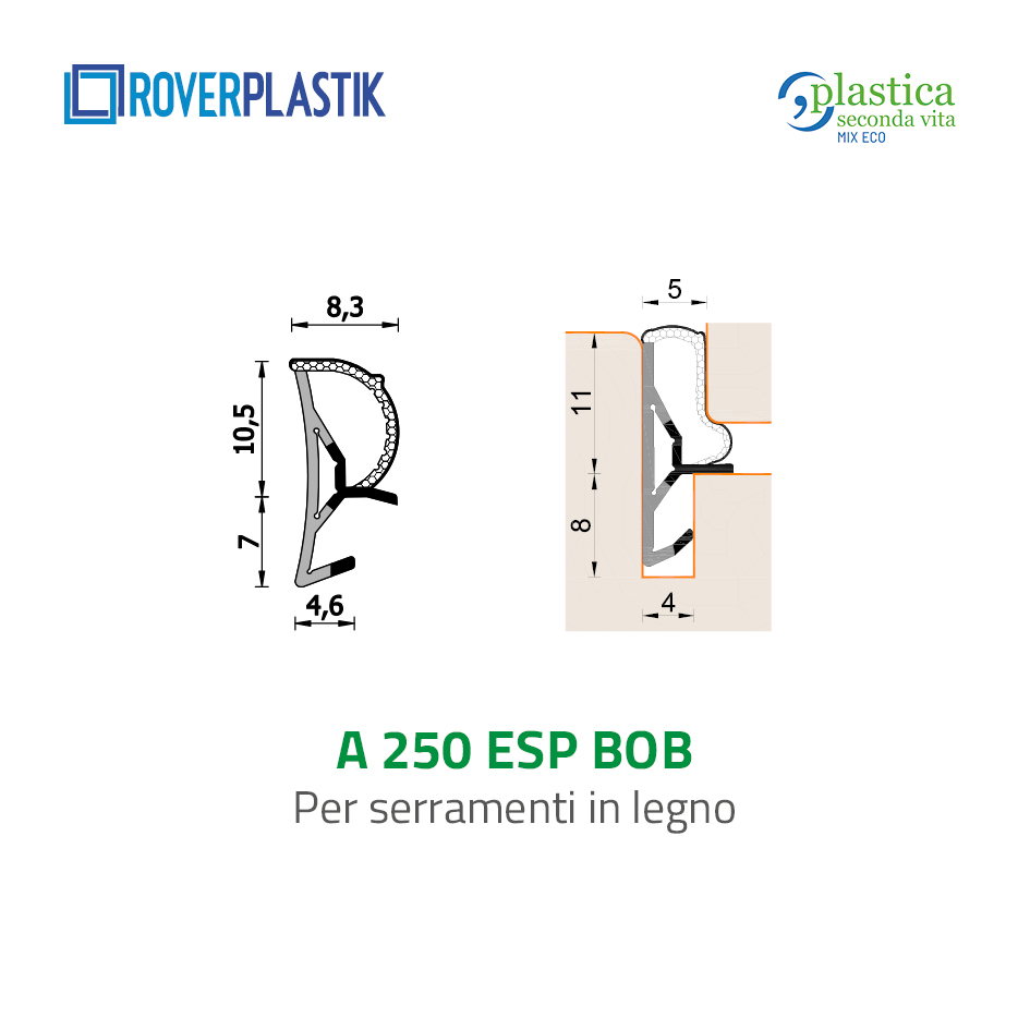 Guarnizione per finestre in legno – 250 ESP BOB