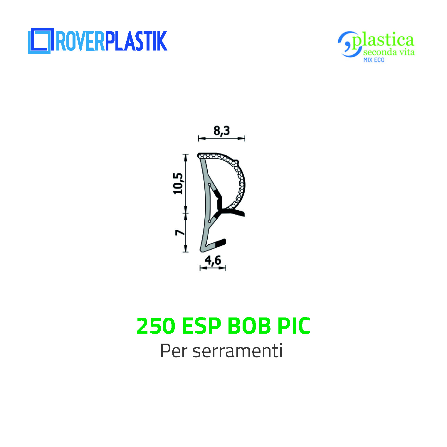 Guarnizione per finestre – 250 EPS BOB PIC