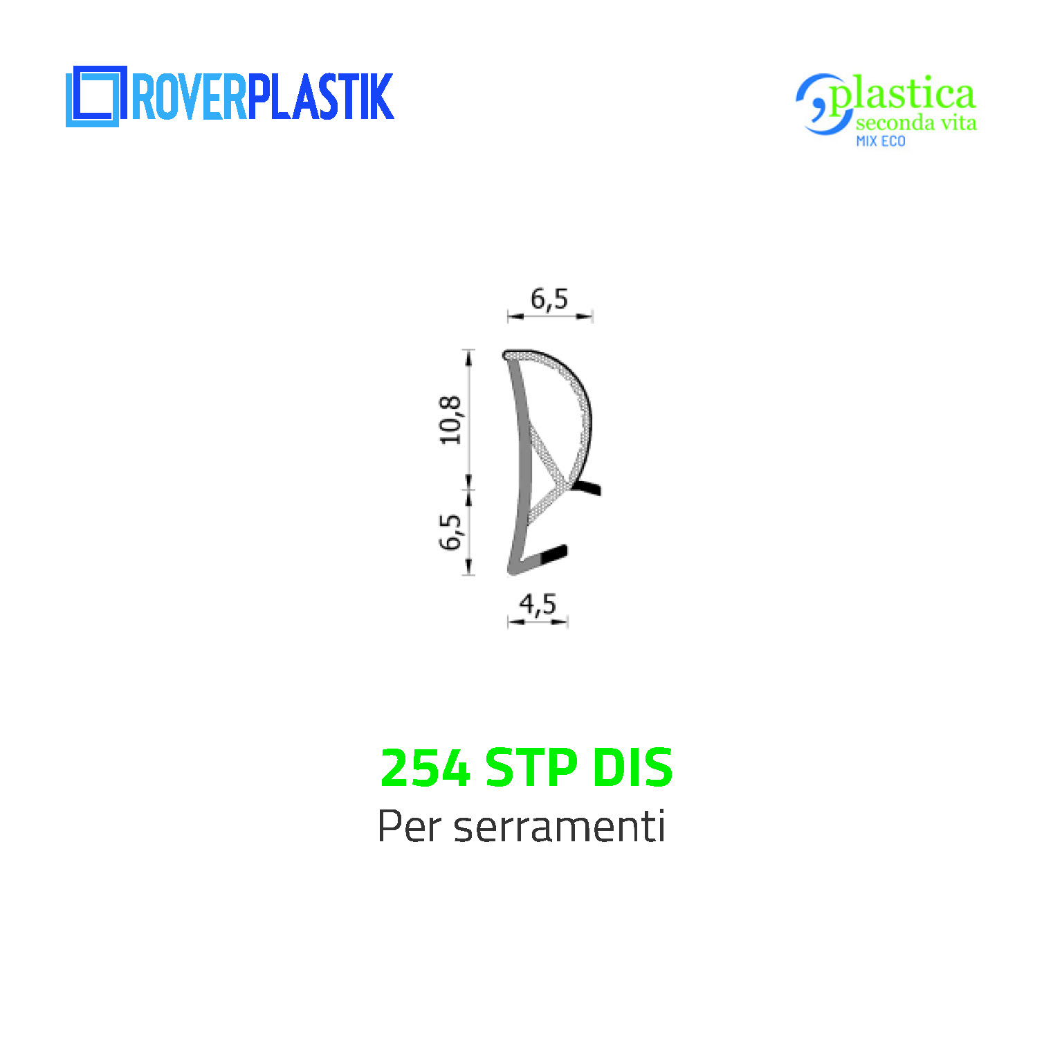 Guarnizione per finestre – 254 STP DIS