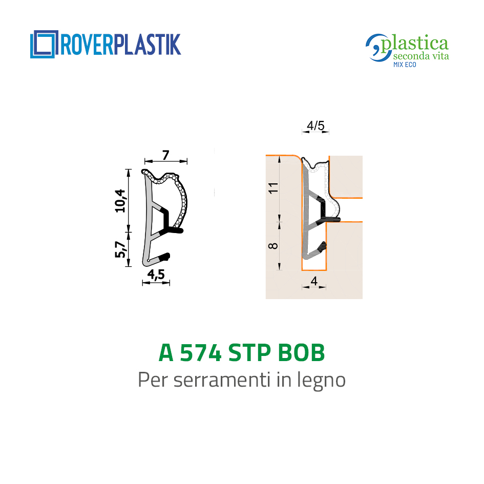 Guarnizione per finestre in legno – 574 STP BOB