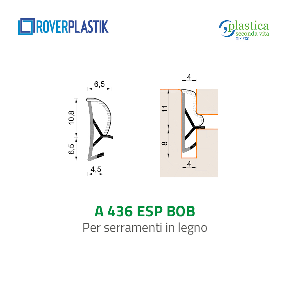 Guarnizione per finestre in legno – 436 ESP BOB