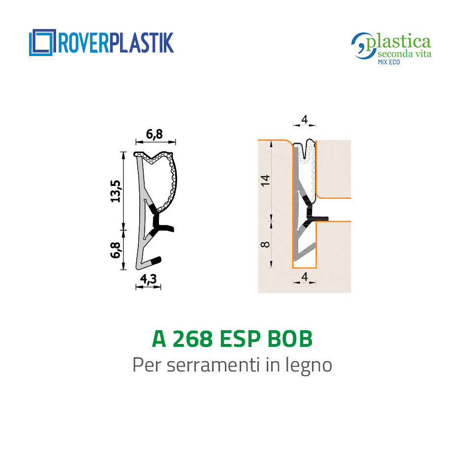 Guarnizione per finestre in legno – 268 ESP BOB