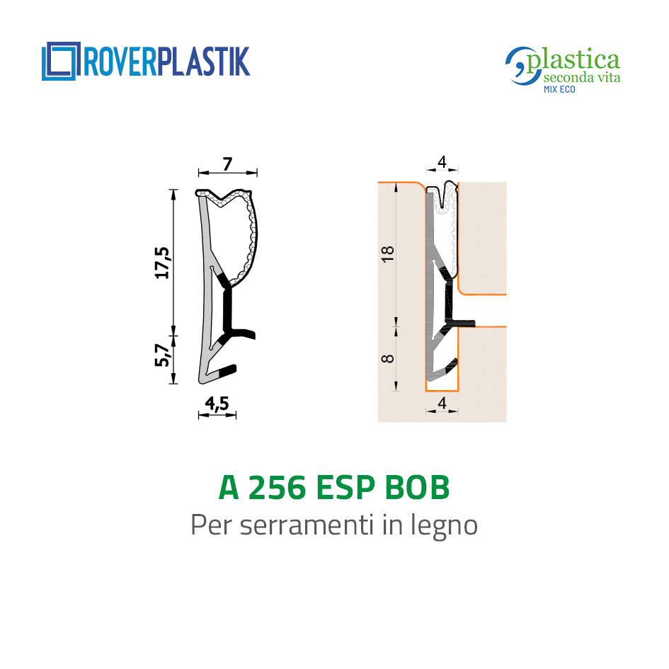 Guarnizione per finestre in legno – 256 ESP BOB