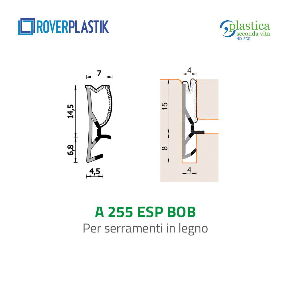 Guarnizione per finestre in legno – 255 ESP BOB