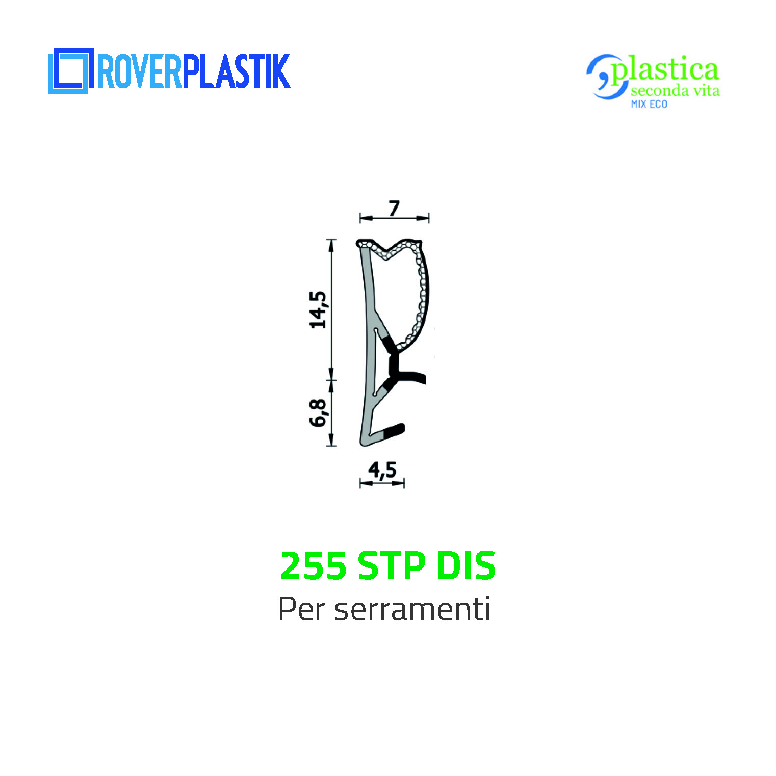 Guarnizione per finestre – 255 STP DIS