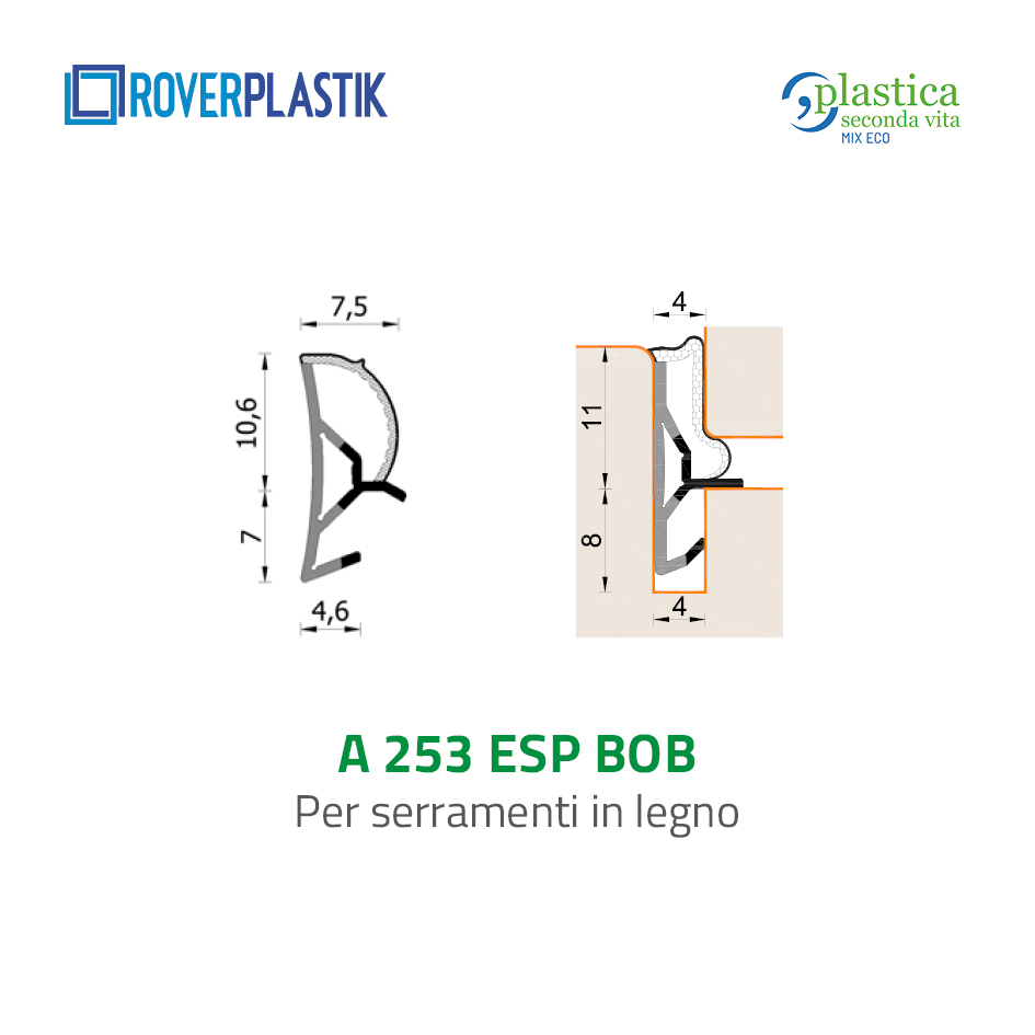 Guarnizione per finestre in legno – 253 ESP BOB