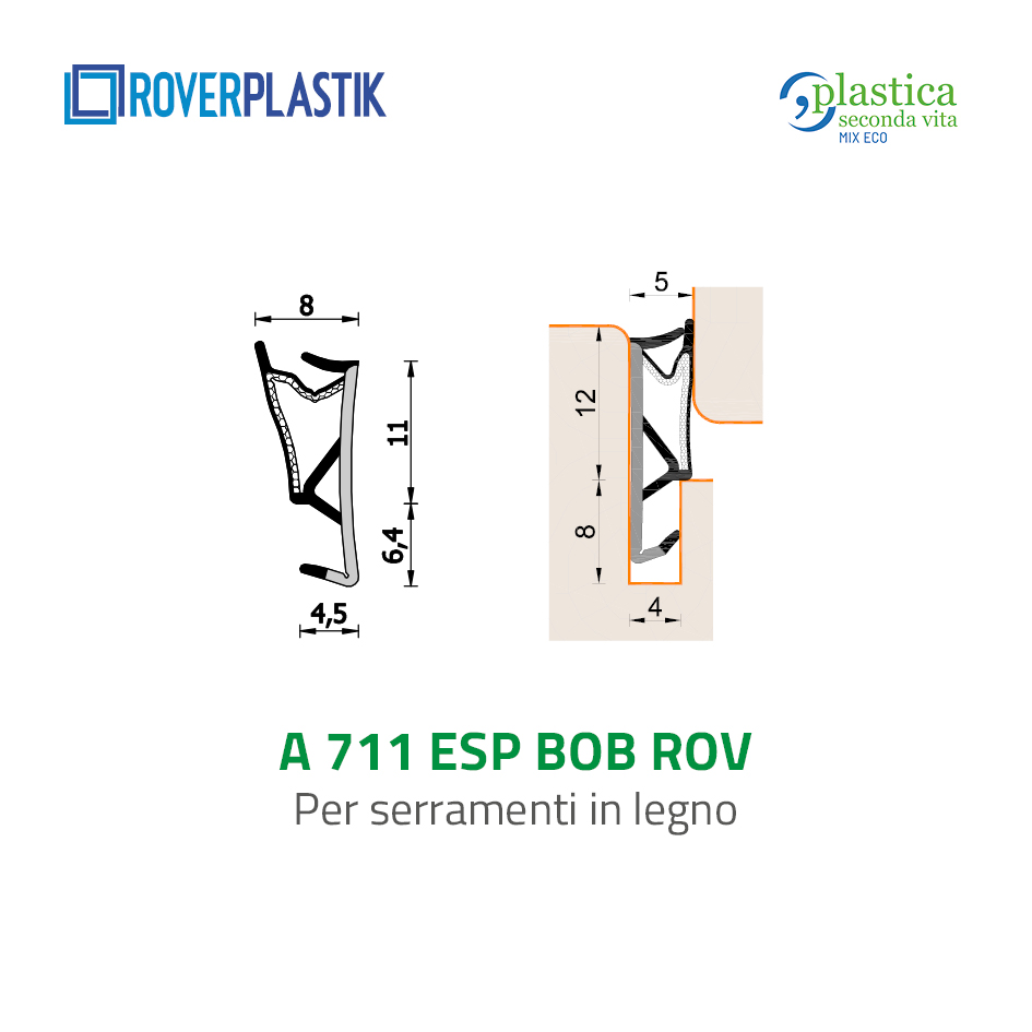 Guarnizione per finestre in legno – 711 ESP BOB ROV