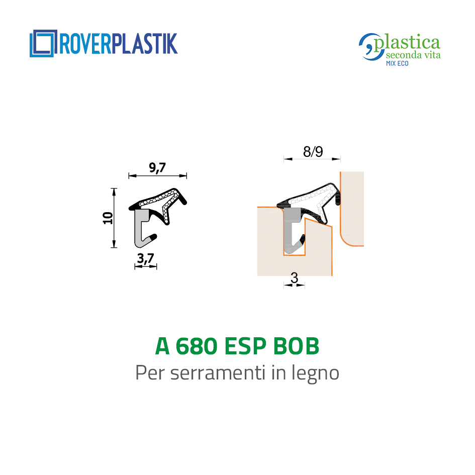 Guarnizione per finestre in legno – 680 ESP BOB