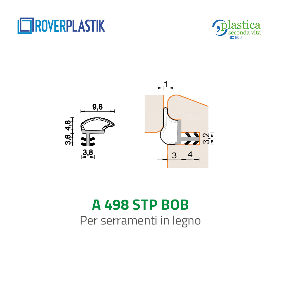 Guarnizione per finestre in legno – 498 STP BOB
