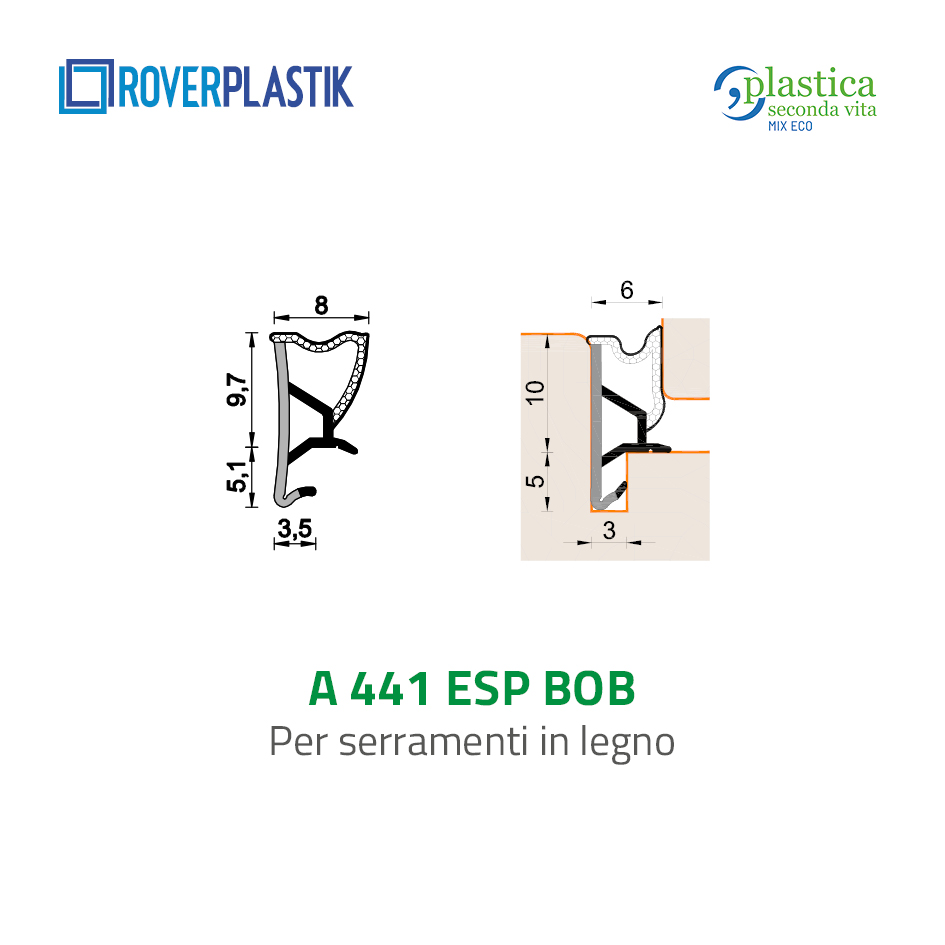 Guarnizione per finestre in legno – 441 ESP BOB