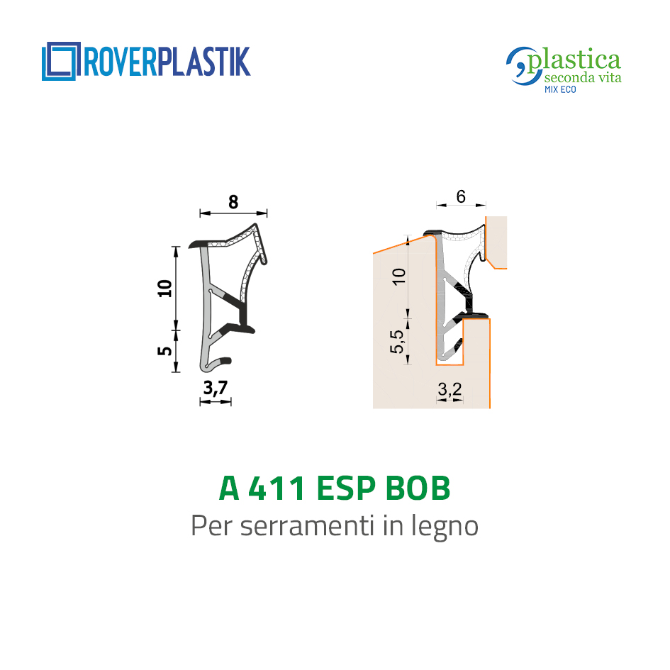 Guarnizione per finestre in legno – 411 ESP BOB