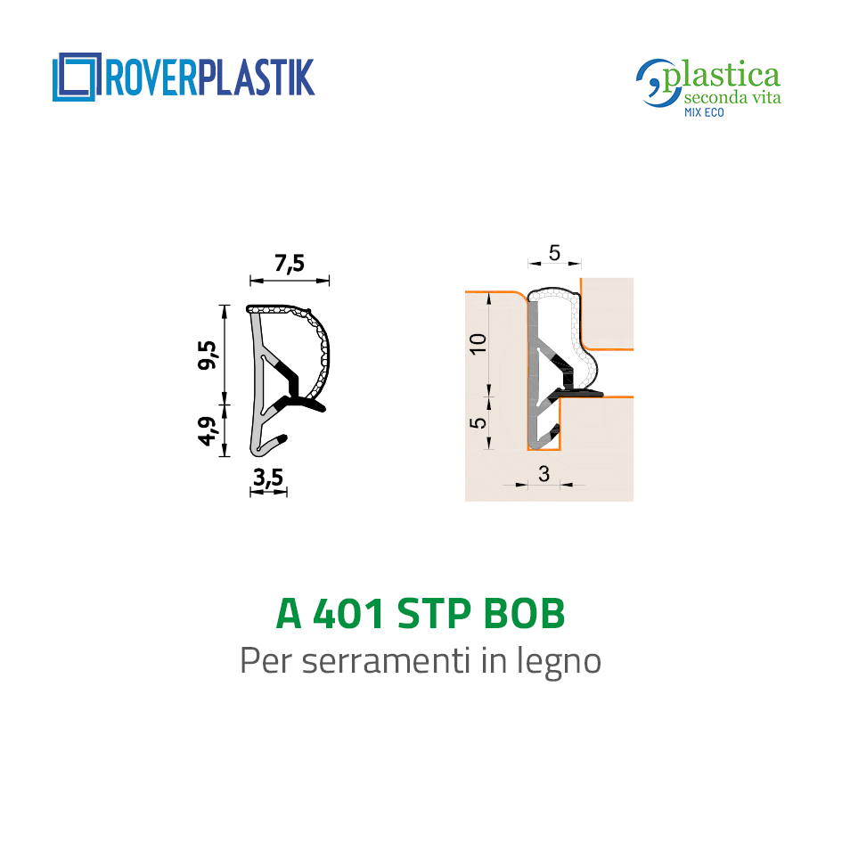 Guarnizione per finestre in legno – 401 STP BOB