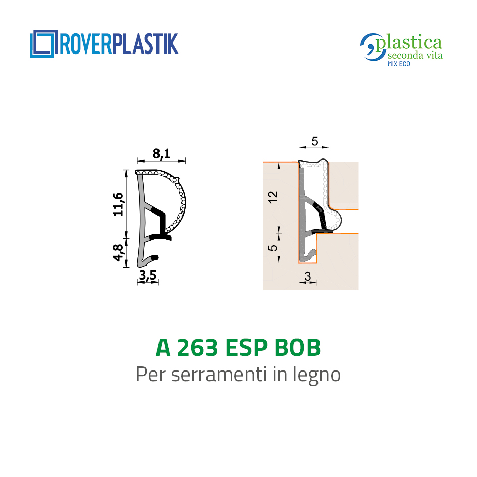 Guarnizione per finestre in legno – 263 ESP BOB