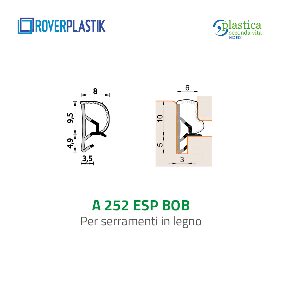 Guarnizione per finestre in legno – 252 ESP BOB