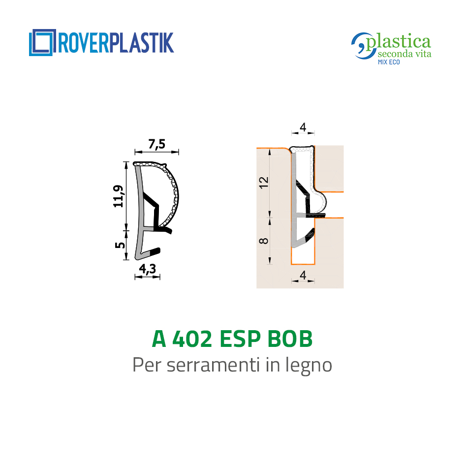 Guarnizione per finestre in legno – 402 ESP BOB