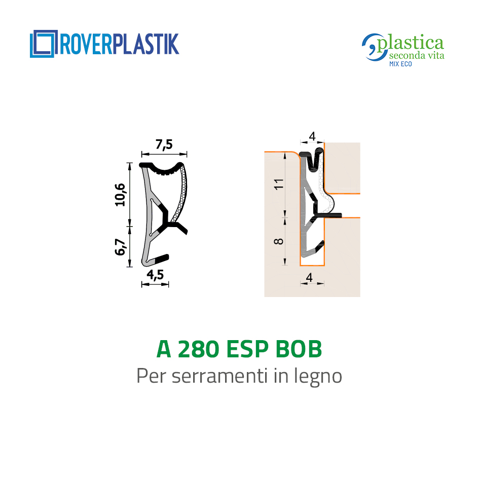 Guarnizione per finestre in legno – 280 ESP BOB