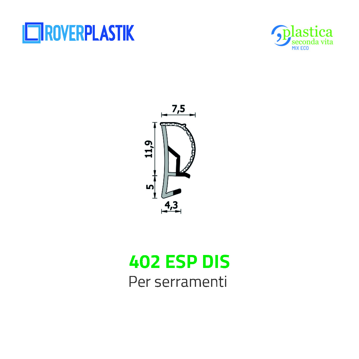 Guarnizione per finestre in legno – 402 ESP DIS