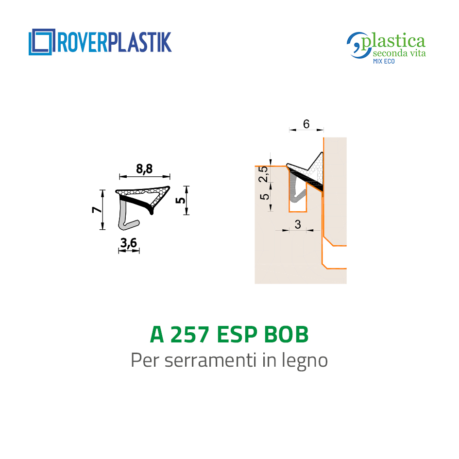 Guarnizione per finestre in legno – 257 ESP BOB