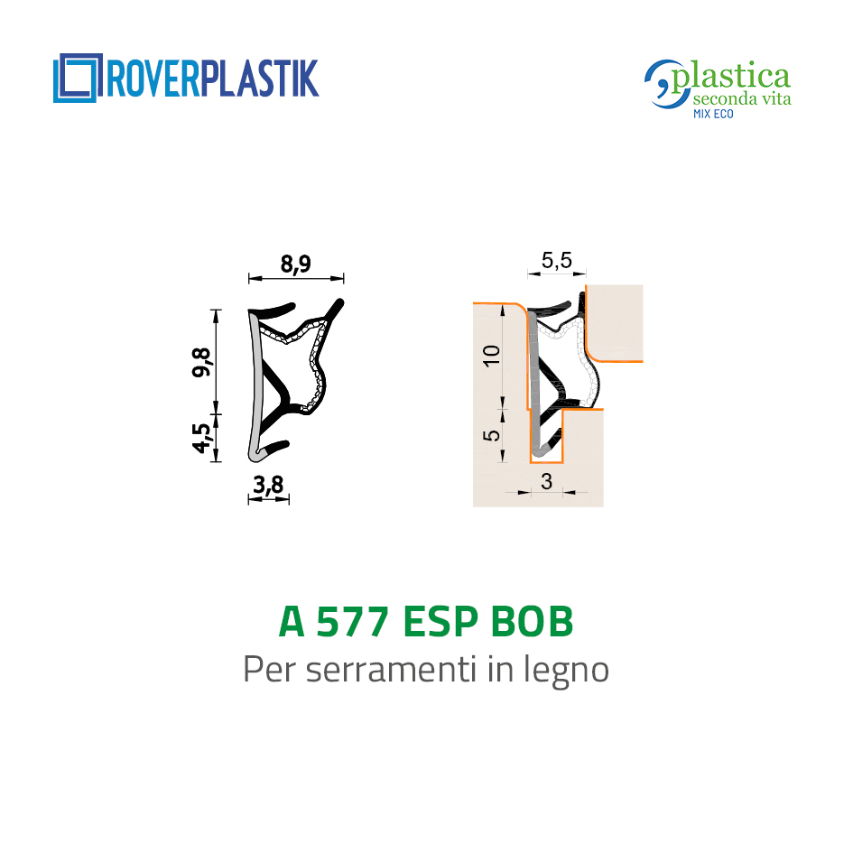 Guarnizione per finestre in legno – 577 ESP BOB