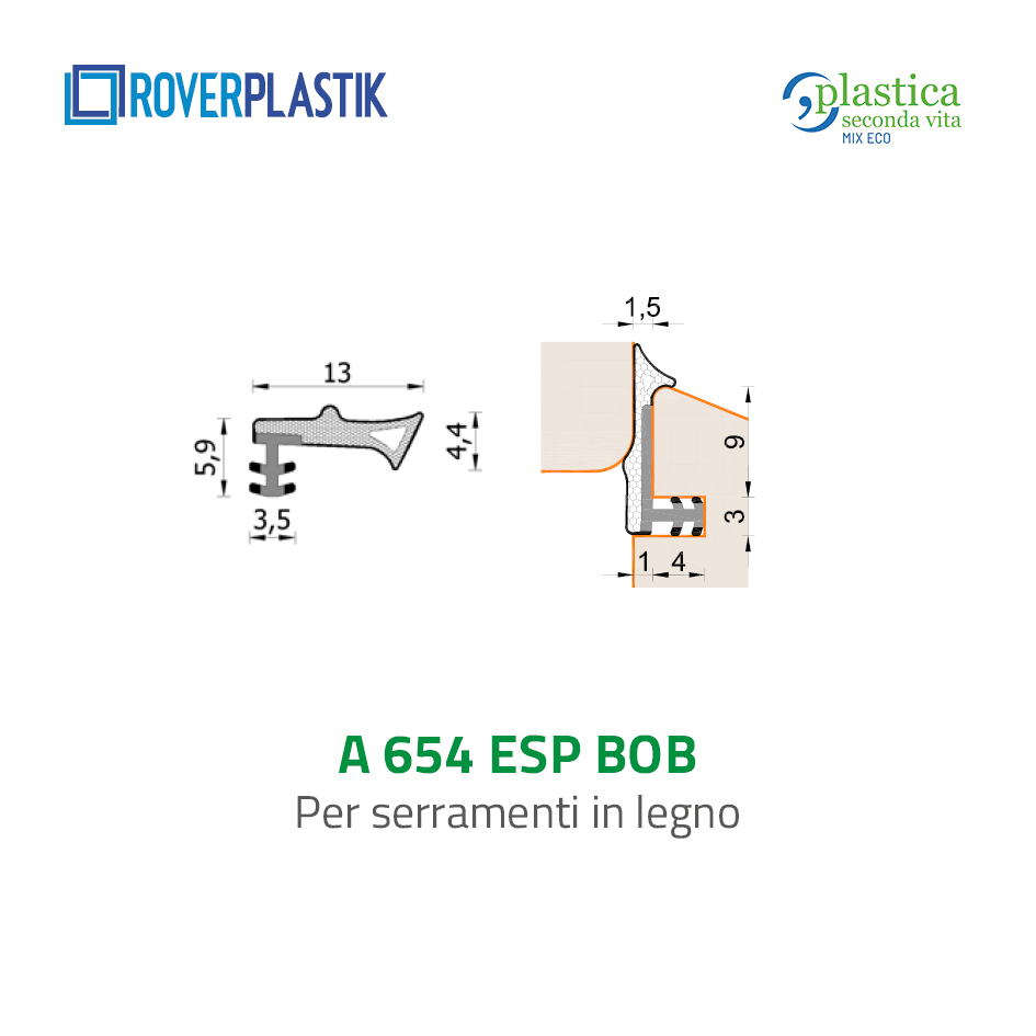 Guarnizione per finestre in legno – 654 ESP BOB