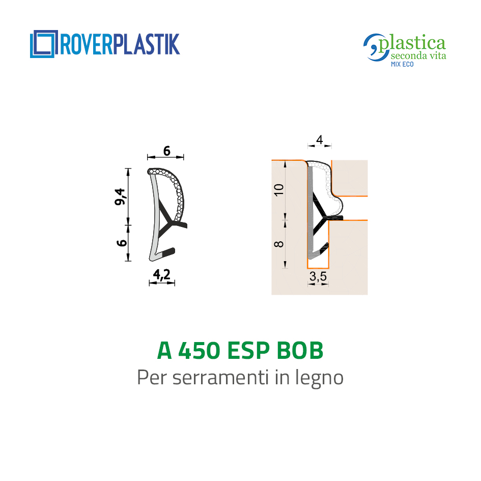 Guarnizione per finestre in legno – 450 ESP BOB