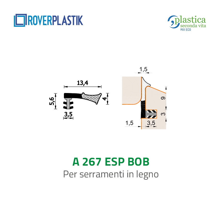 Guarnizione per finestre in legno – 267 ESP BOB