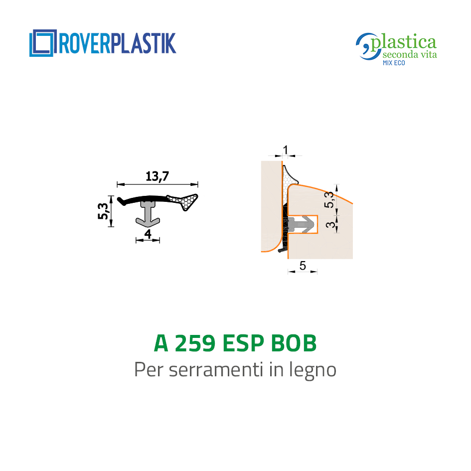 Guarnizione per finestre in legno – 259 ESP BOB