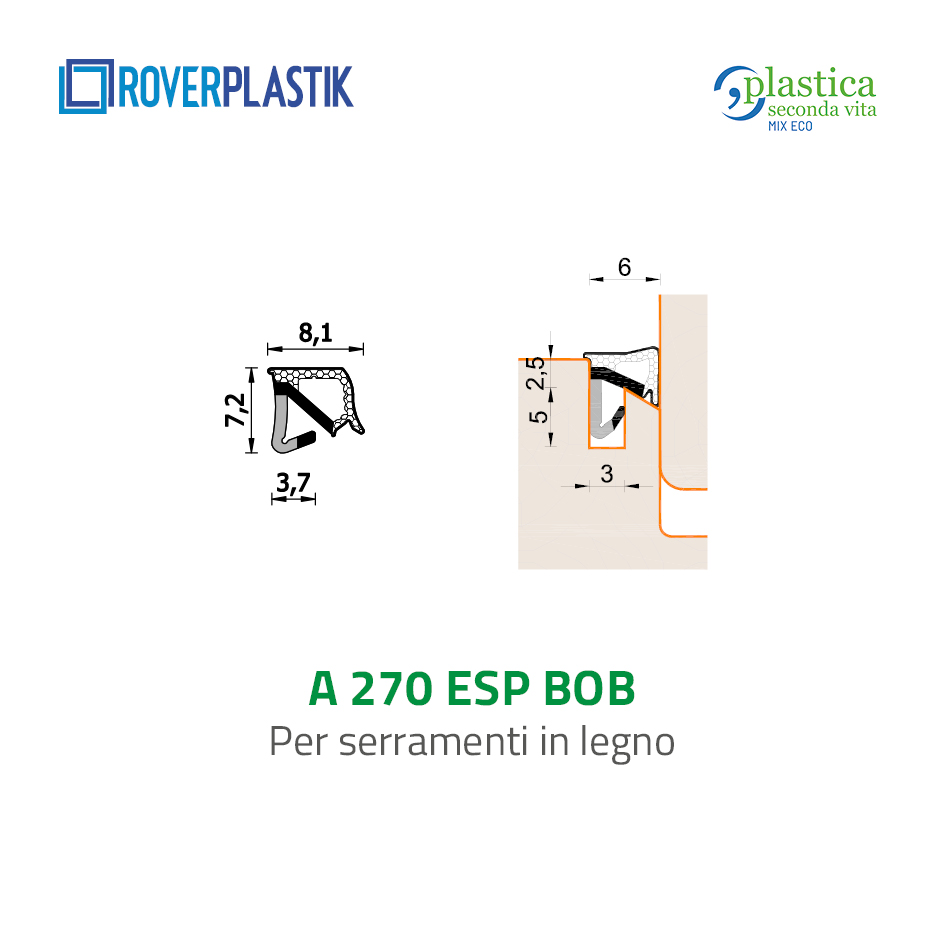 Guarnizione per finestre in legno – 270 ESP BOB