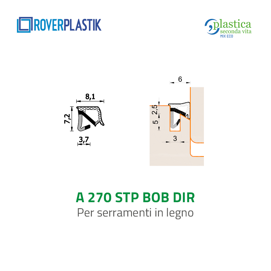 Guarnizione per finestre in legno – 270 STP BOB