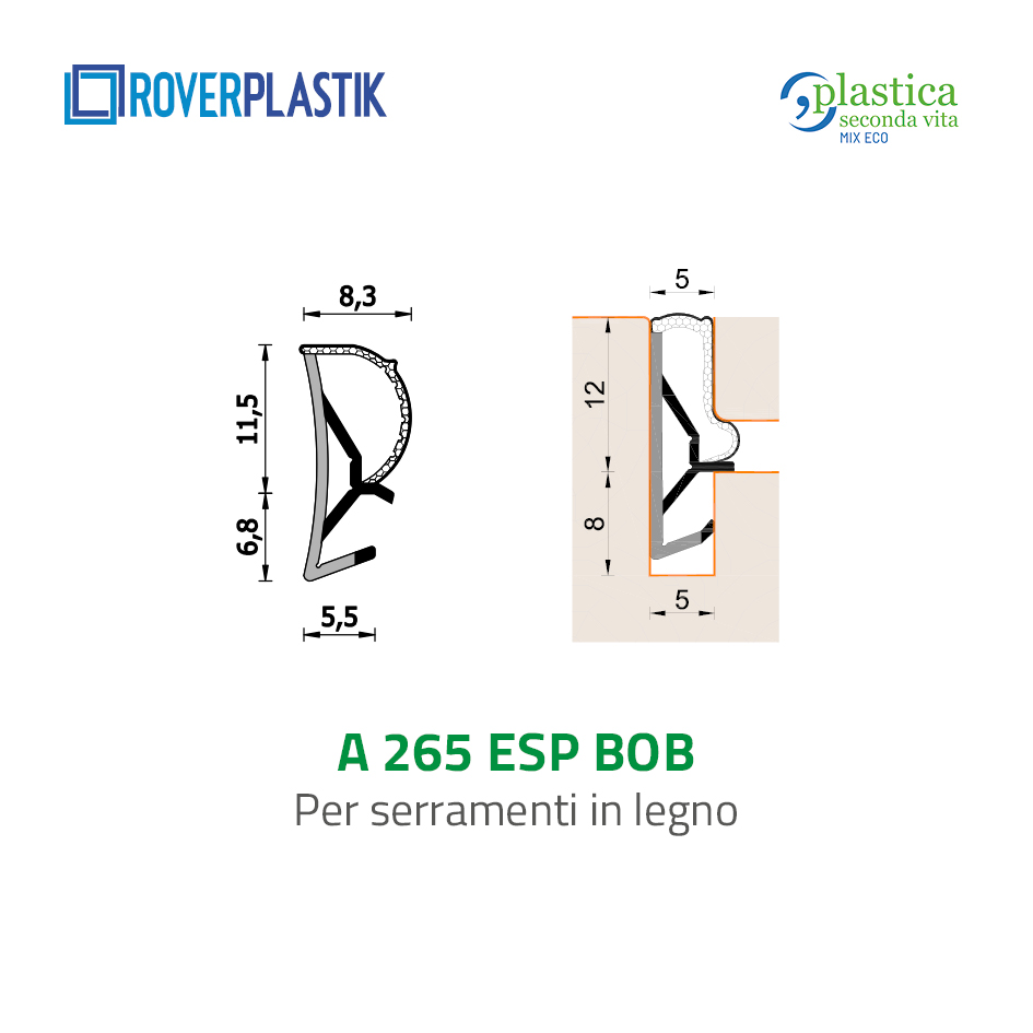 Guarnizione per finestre in legno – 265 ESP BOB