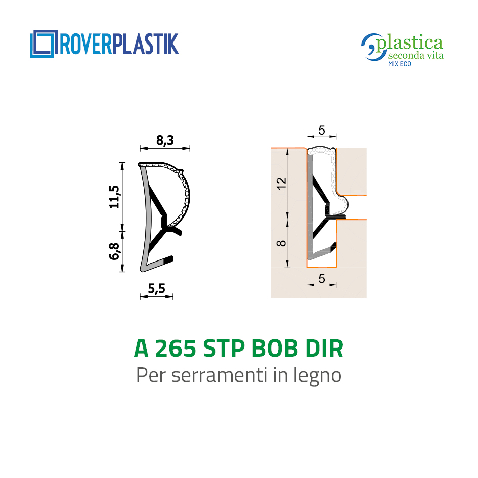 Guarnizione per finestre in legno – 265 STP BOB