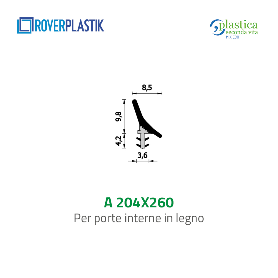 Guarnizione per porte interne in legno – 204×260