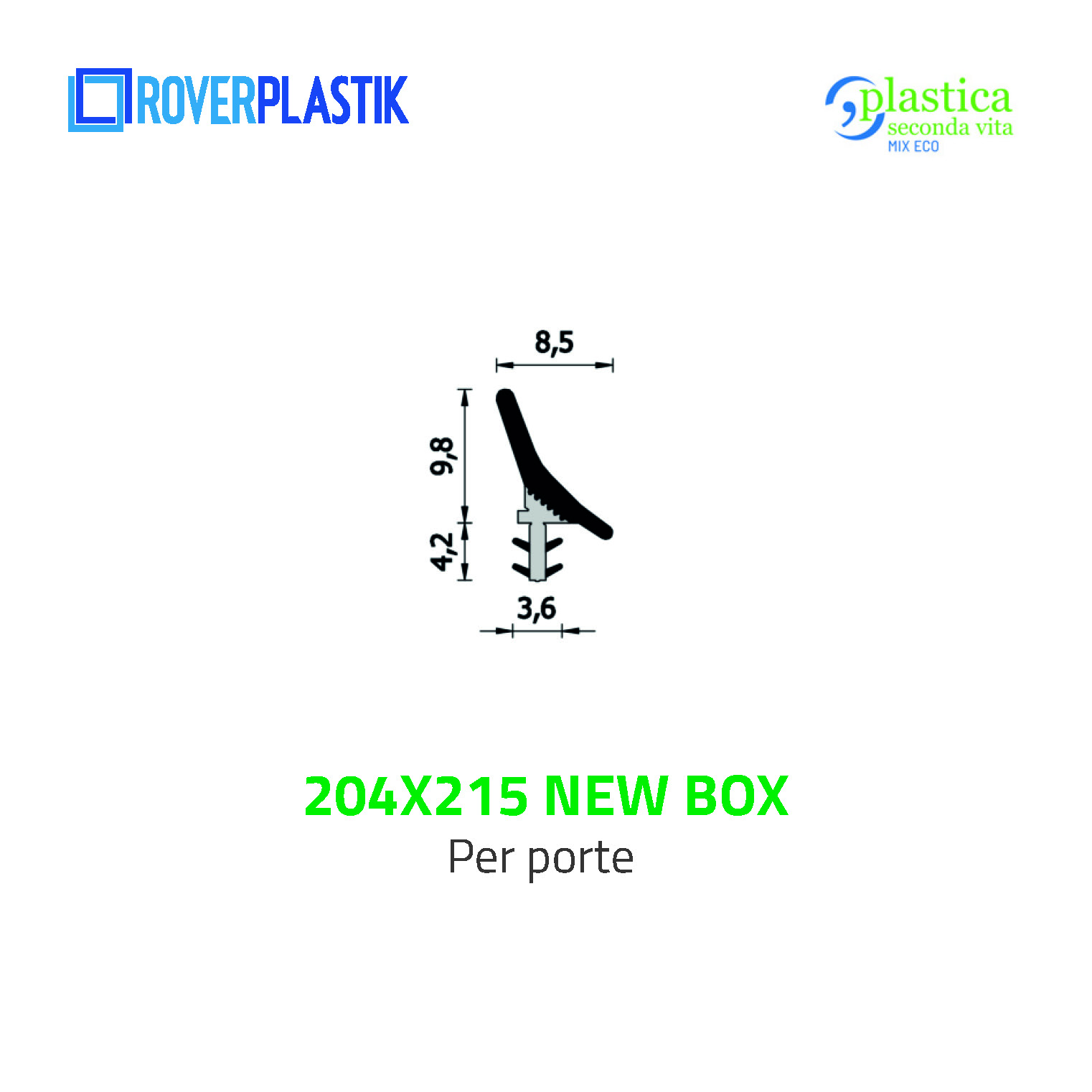 Guarnizione per porte – 204×215 New Box