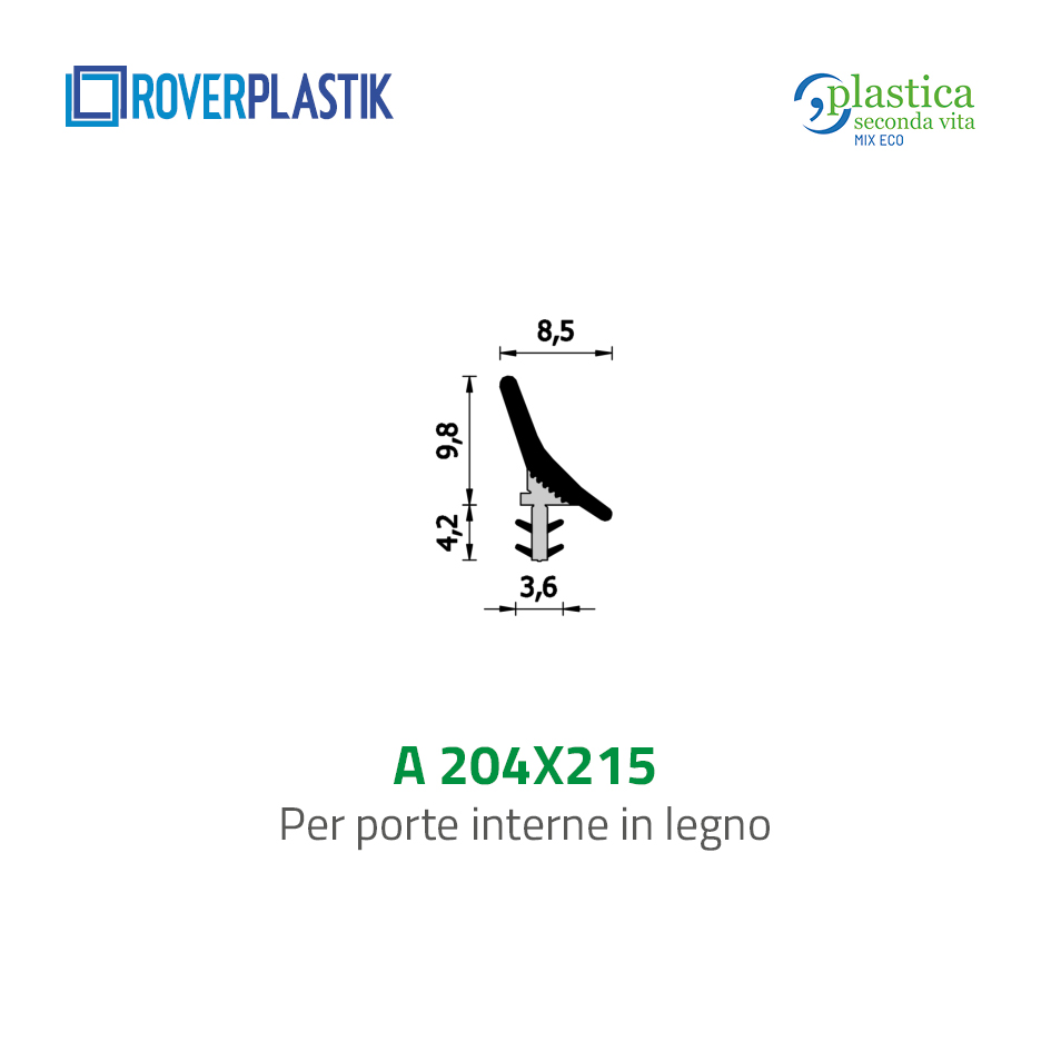 Guarnizione per porte interne in legno – 204×215