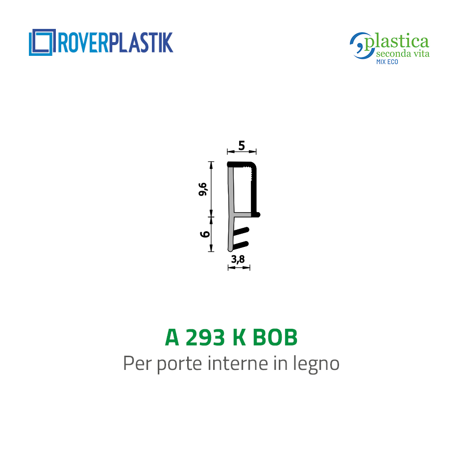 Guarnizione per porte interne in legno – 293 K BOB