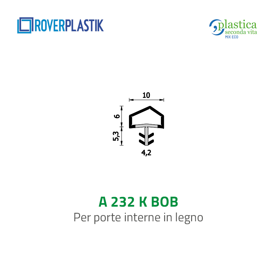 Guarnizione per porte interne in legno – 232 K BOB