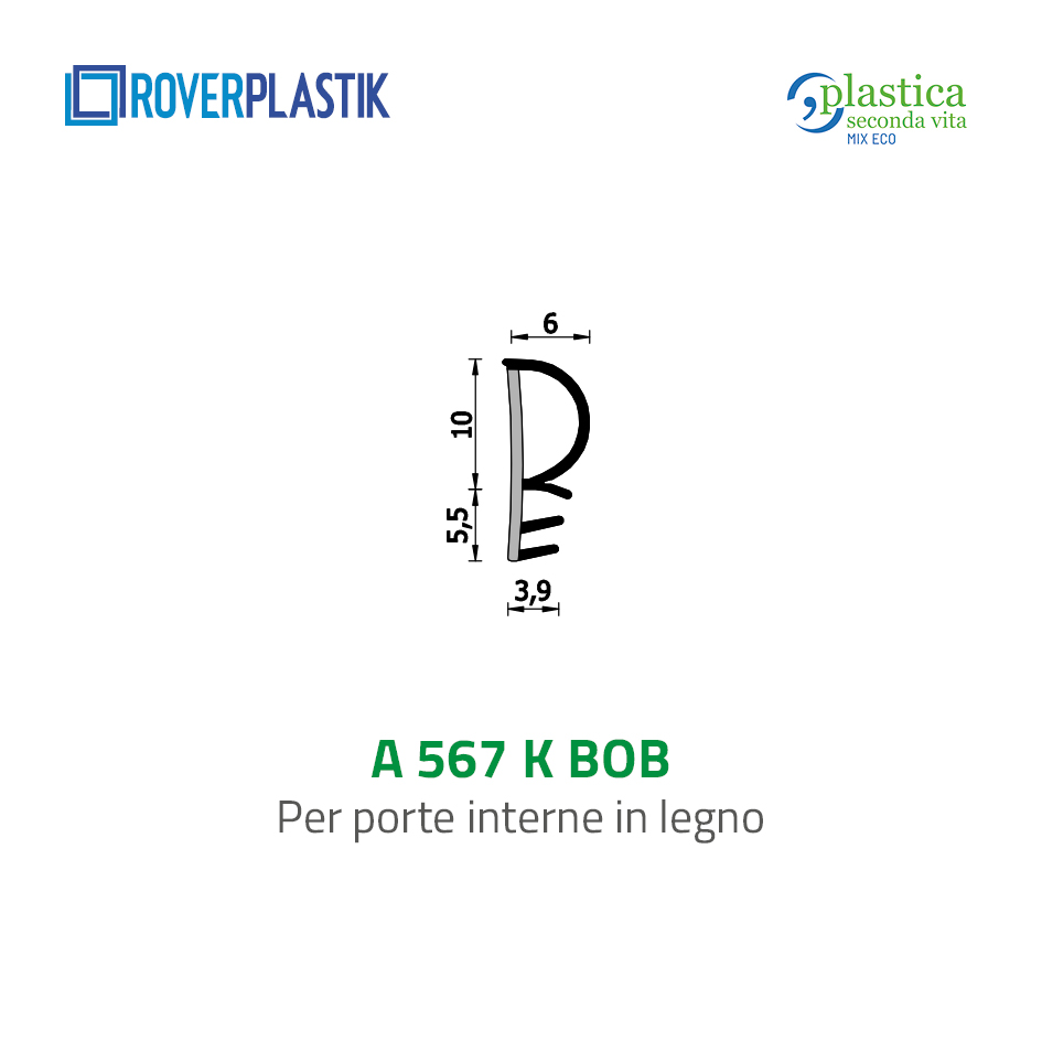Guarnizione per porte interne in legno – 567 K BOB
