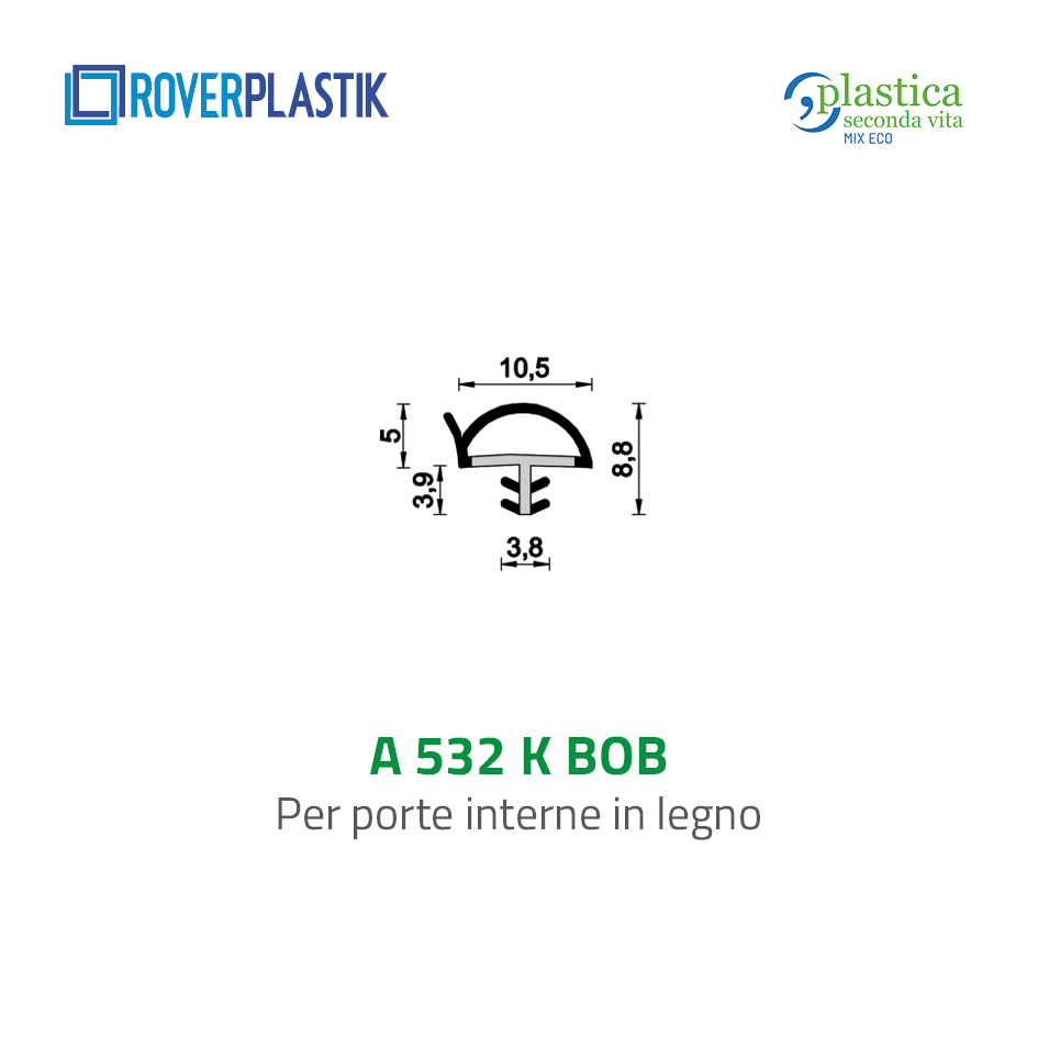 Guarnizione per porte interne in legno – 532 K BOB