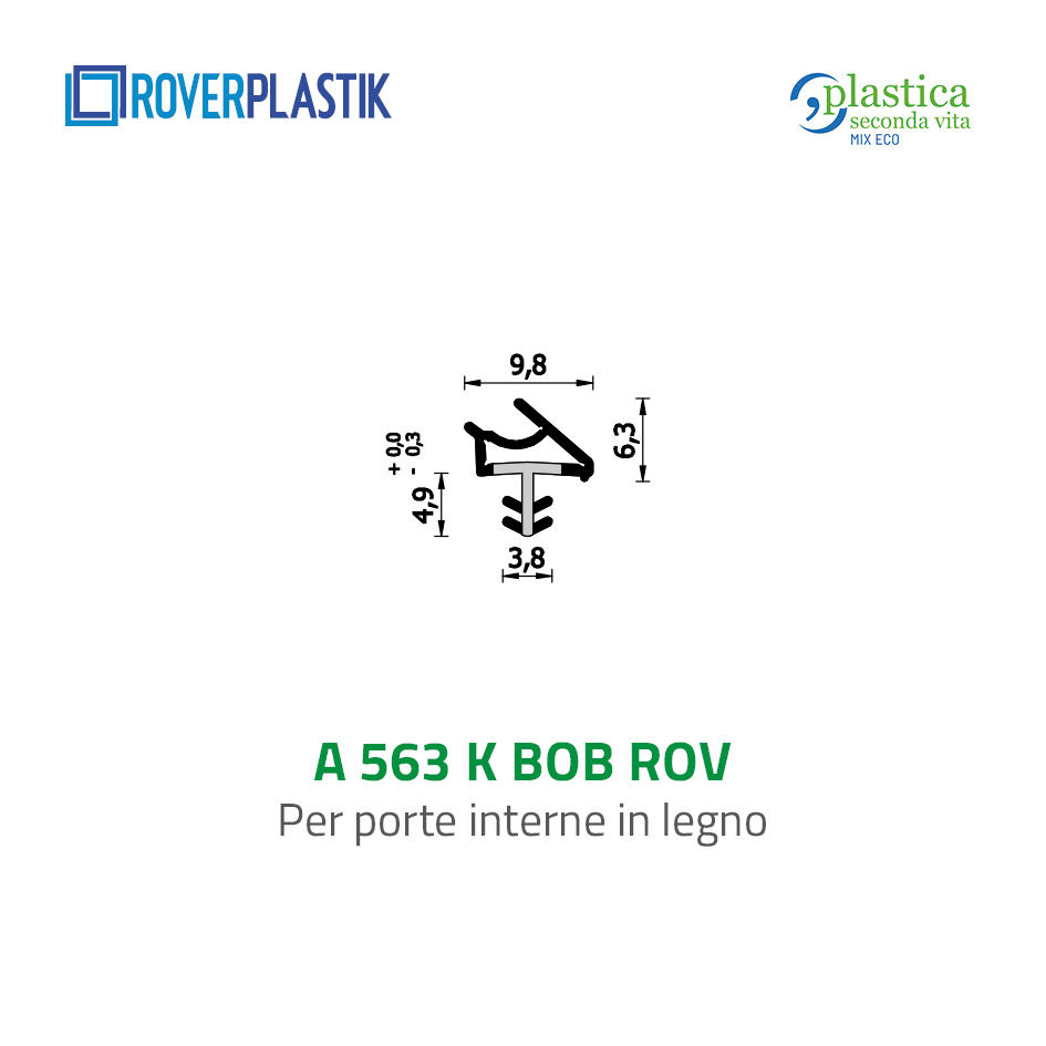 Guarnizione per porte interne in legno – 563 K BOB ROV