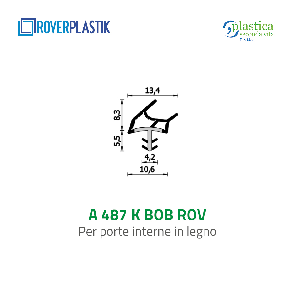 Guarnizione per porte interne in legno – 487 K BOB ROV