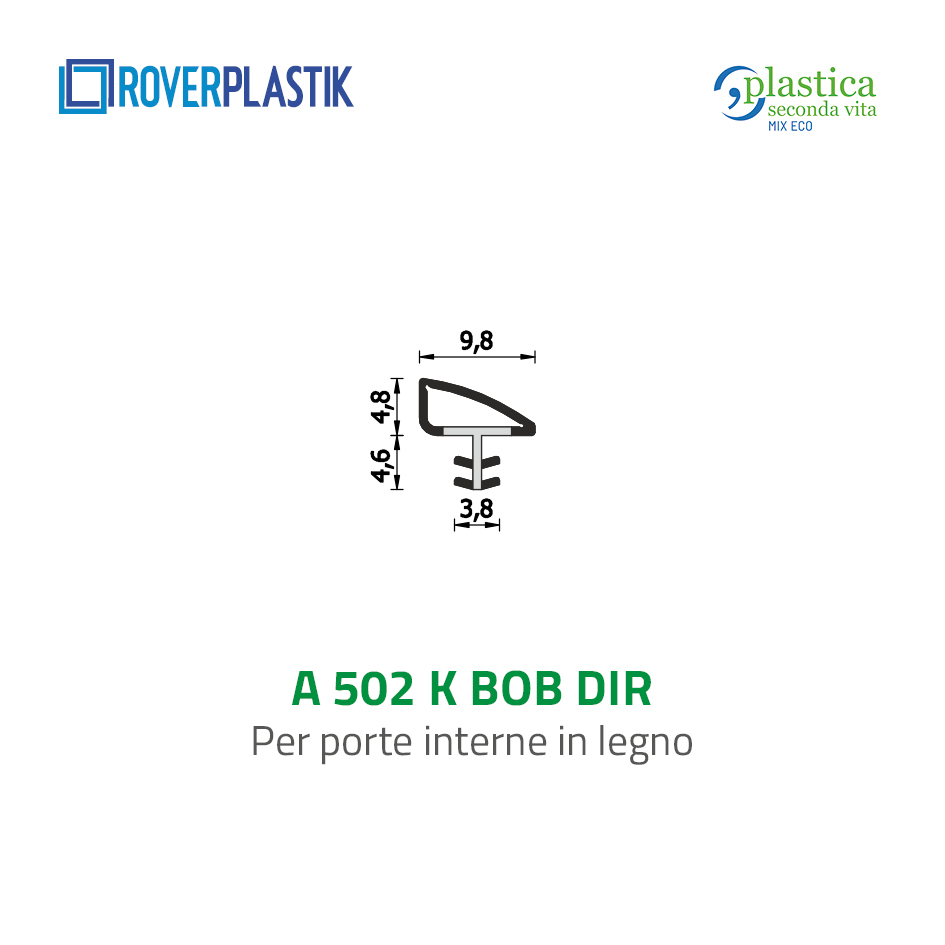 Guarnizione per porte interne in legno – 502 K BOB DIR
