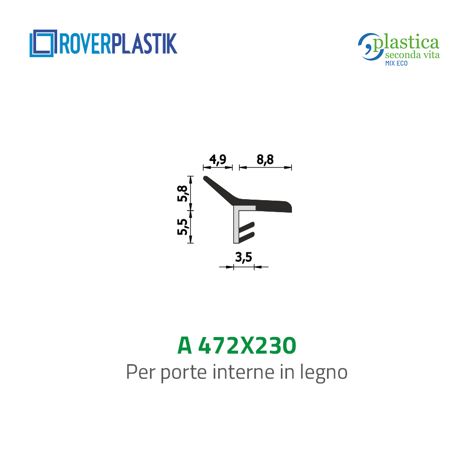Guarnizione per porte interne in legno – 472×230