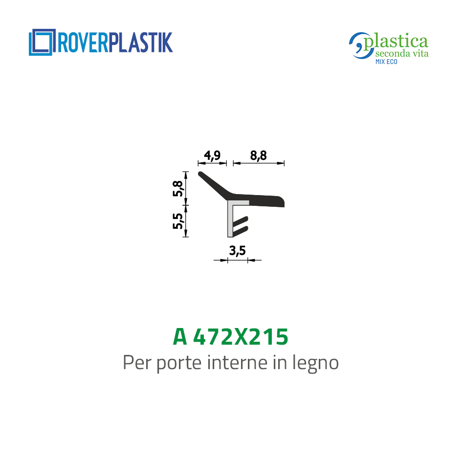 Guarnizione per porte interne in legno – 472X215 NEW BOX