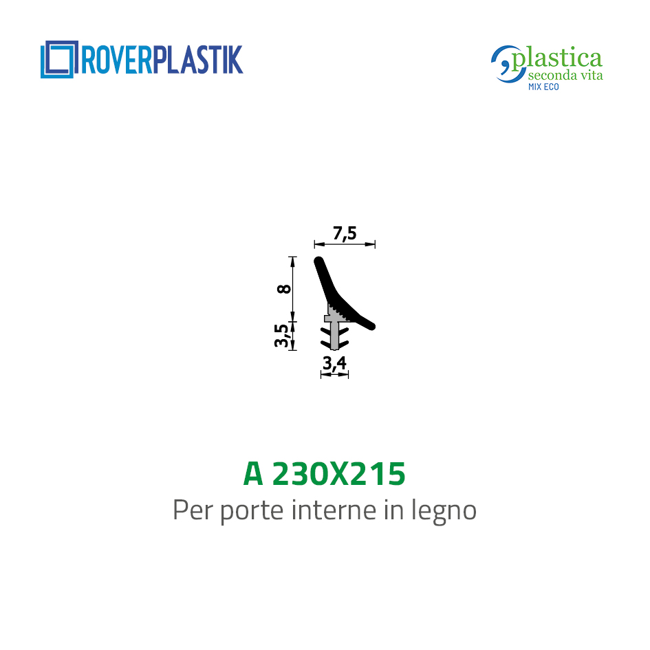 Guarnizione per porte interne in legno – 230 x 215