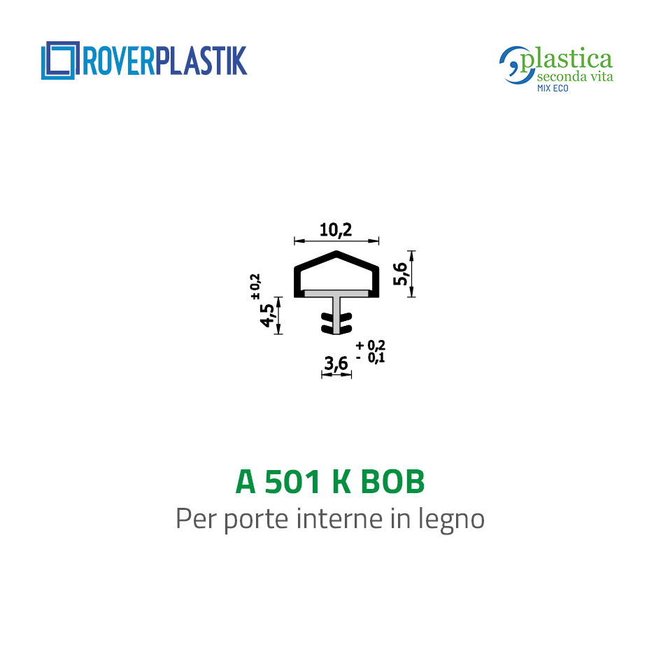 Guarnizione per porte interne in legno – 501 K BOB